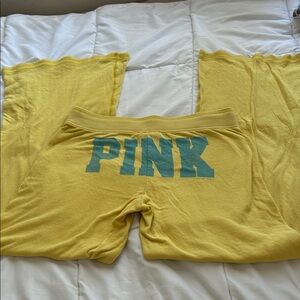 Vintage Victoria secret Yellow PINK Sweatpants